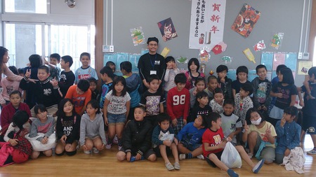 具志頭小学校親子手打ち教室