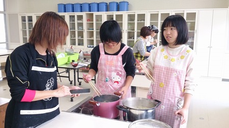 浦添中学校親子手打ち教室