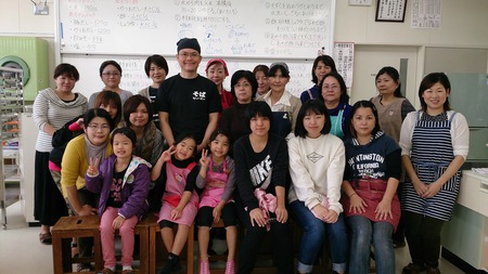 浦添中学校親子手打ち教室