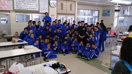 知念中学校沖縄そば手打ち教室