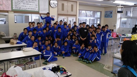 知念中学校沖縄そば手打ち教室