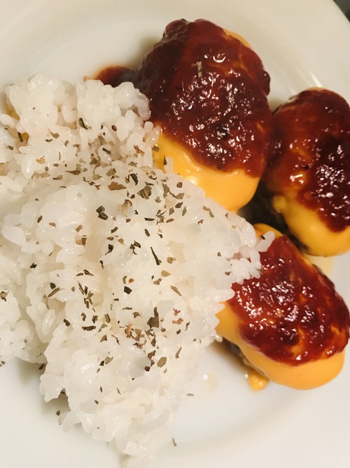 チーズハンバーグでライスプレート 沖縄ひとりめし