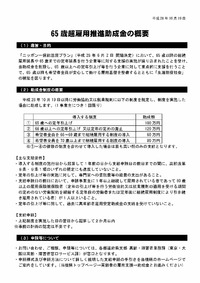 65 歳超雇用推進助成金のご案内