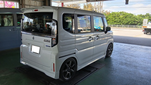新車　スペーシア　車高調取付