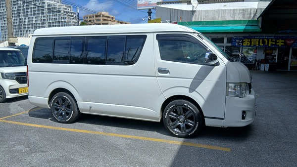ハイエース　車高ダウンキット　取付