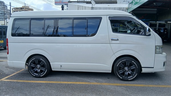 ハイエース　車高ダウンキット　取付