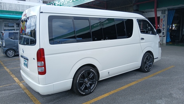 ハイエース　車高ダウンキット　取付