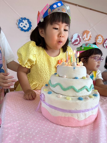 ８月生まれのお誕生会（3.4.5歳児）