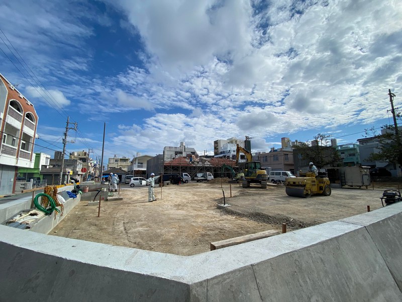 与那原町新島区の親川広場が春頃には工事も終わるそうです☆