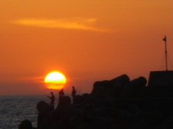 ☆大きな夕日♪
