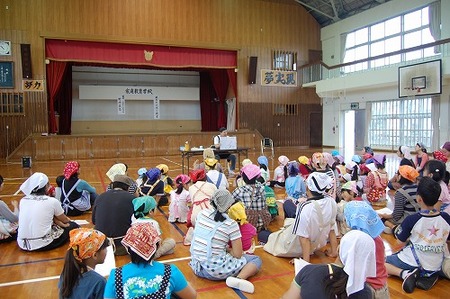 沖縄そば　沖縄そば伝道師　高原小学校　手打ち教室