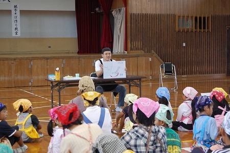 沖縄そば　沖縄そば伝道師　高原小学校　手打ち教室