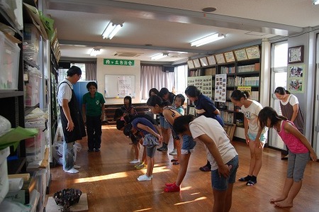 沖縄そば手打ち教室（港川学童クラブ）