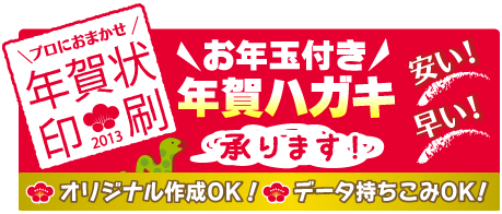 2013　年賀状承ります！