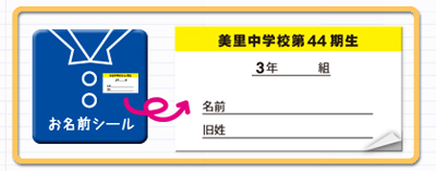美里中学校４４期同窓会の垂幕