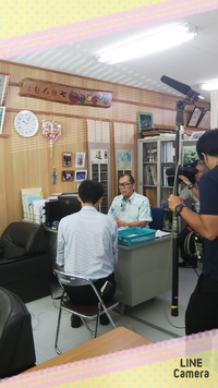 今日(*^_^*)取材に来てました 2018/07/19 11:47:23