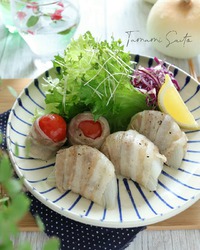 新玉ねぎ・サラたまちゃんお肉で巻いちゃった 2021/05/21 21:36:36