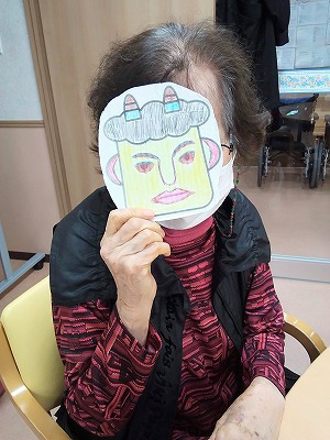 3月ですが…。節分の様子です(;^_^A　　デイサービスてだこ苑