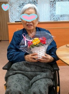 母の日の様子　ケアホームてだこ苑