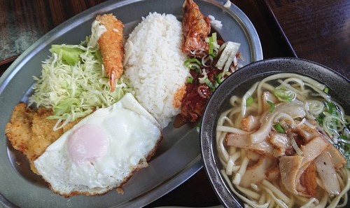 ステンレス皿のランチ