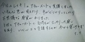 沖縄ヒーリングレイキ講座の感想その2 沖縄ヒーリングレイキ講座の感想その2