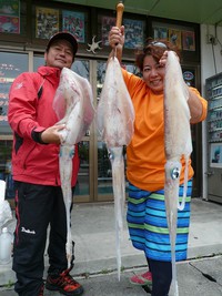 城間さん＆具志さん♪琉莉丸でのディープエギング(^O^)V