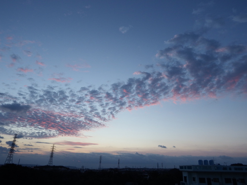 うろこ雲の龍 雲の流れ