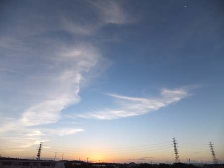 飛んでる鳥 雲の流れ