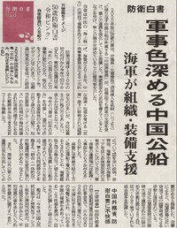 軍事色深める中国公船20200715
