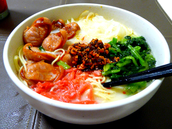 とんこつ生ラーメン　自炊　青木製麺所　タケミ風ラーメン