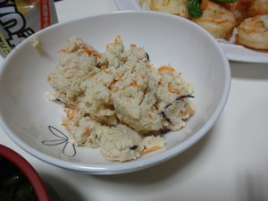 新そば　お土産　蕎麦パーティー　天ぷら　晩御飯