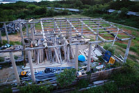 骨組みだらけの屋根