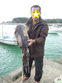 沖磯エギング（県記録、大型クブシミ！）でました。？