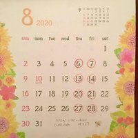 ８月は通常通りの営業日予定です 2020/08/12 15:16:00
