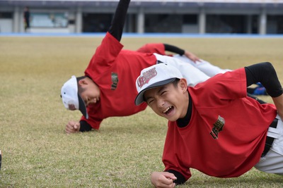 陸上競技場でのトレーニング