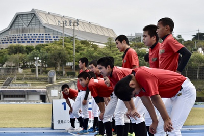 陸上競技場でのトレーニング