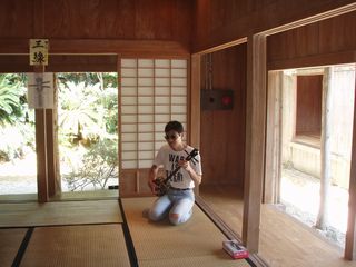海洋博公園で三線を弾きまくり！