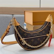 ルイヴィトン ショルダーバッグ ハーフムーン モノグラム ゴールドチェーン LOUIS VUITTON