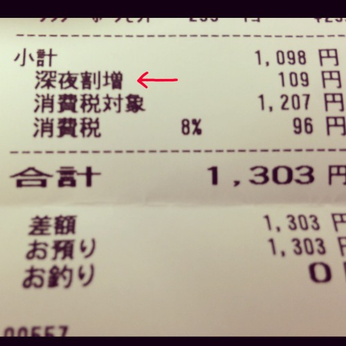 知ってた 遅い時間にガストに行くと深夜料金が追加されるのね 人のフリ見て我がフリ直せ