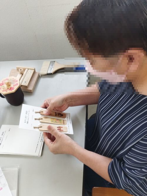 木製ブックマーク完成～！!(^^)!