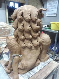 シーサー作成！