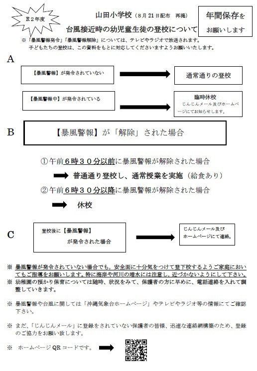 台風時の対応