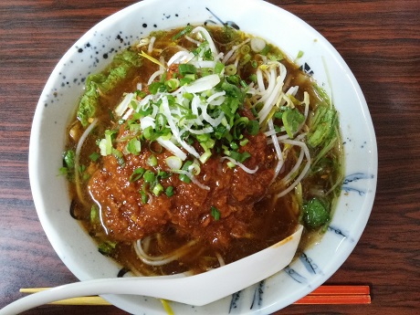 八重山のそばブログ キミ食堂 ピリ辛味噌そば