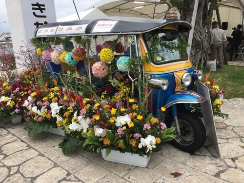 トゥクトゥク花車 庭と寄せ植え